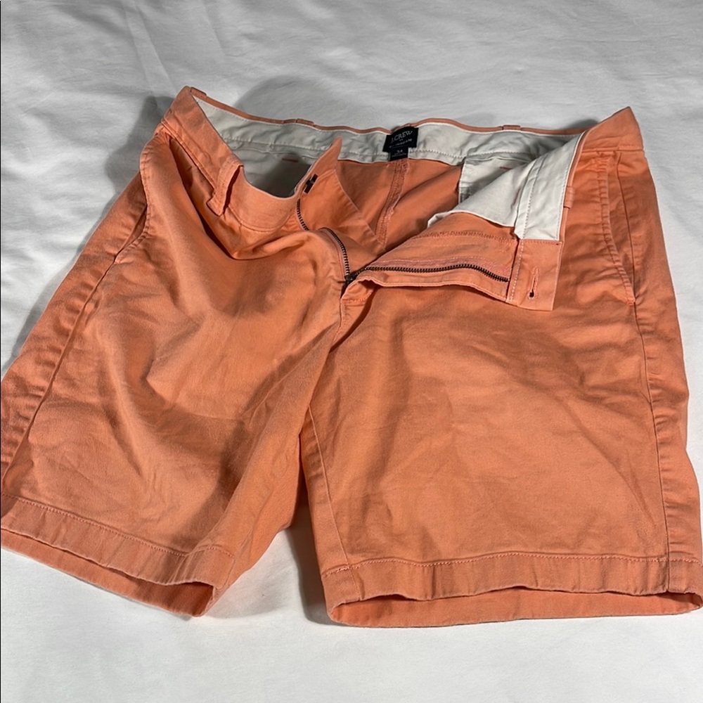 J. Crew Mens Shebert Orange Basic Flat Front 9" I… - image 7